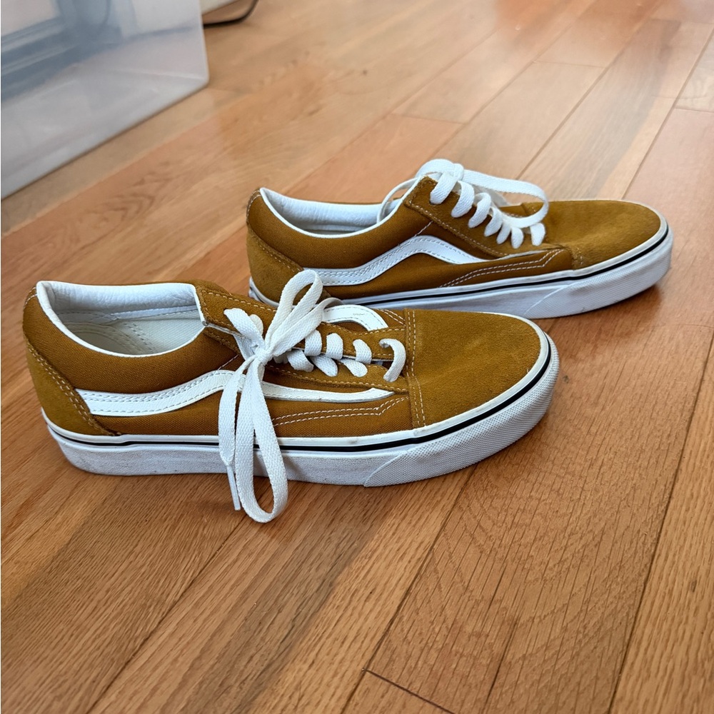 Golden Brown Old Skool Vans / Size 7.5 Women's - Picture 2 of 9